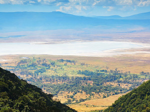 Arial view of beautiful Ngorongoro Crater Tanzania, Africa
