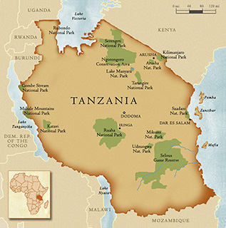 Tanzania Tour and Safaris map